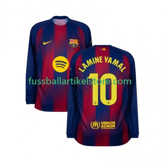 FC Barcelona Heimausrüstung Lamine Yamal 10 2025-2026 Herren Trikot L/S