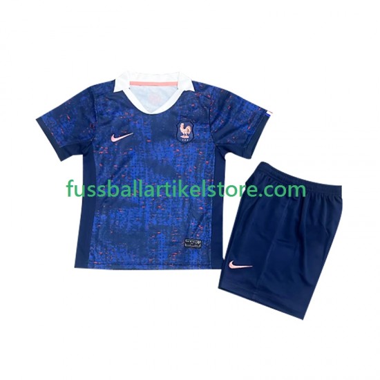 Frankreich Heimausrüstung 2025 Kinder Set(Trikot und Hose) S/S
