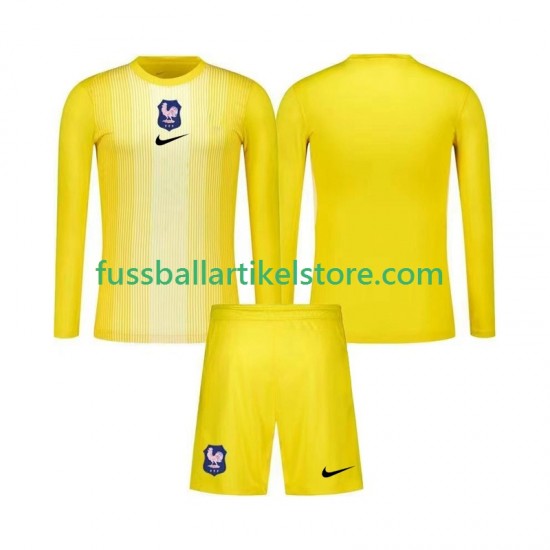 Frankreich Heimausrüstung Torwart 2025 Kinder Set(Trikot und Hose) L/S