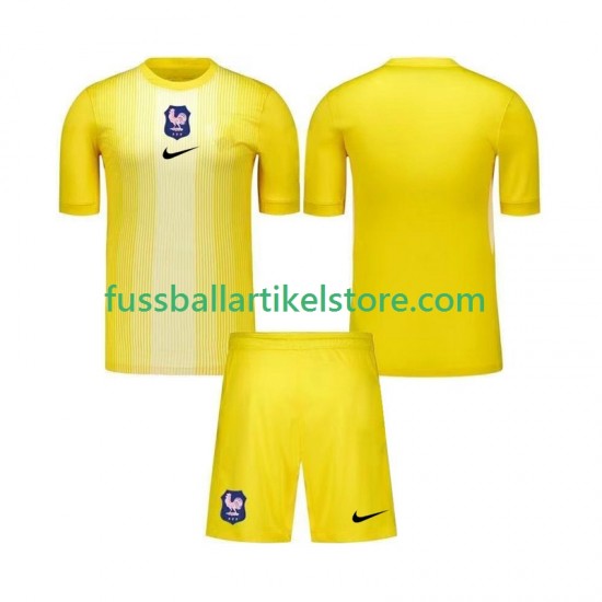 Frankreich Heimausrüstung Torwart 2025 Kinder Set(Trikot und Hose) S/S