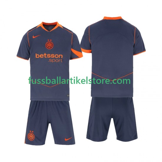Inter Mailand Ausweichausrüstung 2025-2026 Kinder Set(Trikot und Hose) S/S