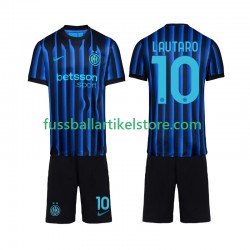 Inter Mailand Heimausrüstung Lautaro Martinez 10 2025-2026 Kinder Set(Trikot und Hose) S/S