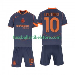 Inter Mailand Ausweichausrüstung Lautaro Martinez 10 2025-2026 Kinder Set(Trikot und Hose) S/S