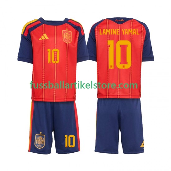 Spanien Heimausrüstung Lamine Yamal 10 World Cup 2026 Kinder Set(Trikot und Hose) S/S