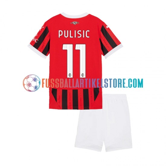 AC Mailand Heimausrüstung Christian Pulisic 11 2024-2025 Kinder Set(Trikot und Hose) S/S