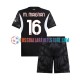 AC Mailand Heimausrüstung Torwart Mike Maignan 16 2024-2025 Kinder Set(Trikot und Hose) Schwarz S/S