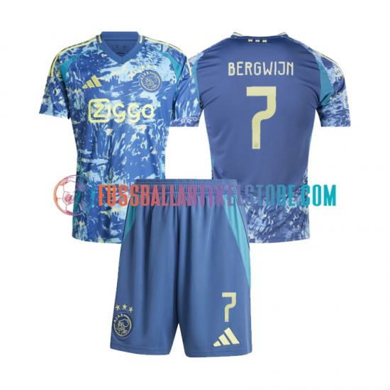 Ajax Amsterdam Auswärtsausrüstung Steven Bergwijn 7 2024-2025 Kinder Set(Trikot und Hose) S/S