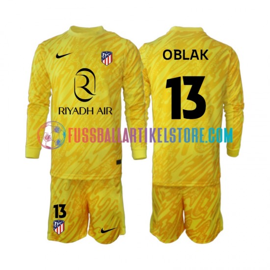 Atlético Madrid Ausweichausrüstung Torwart Jan Oblak 13 2024-2025 Kinder Set(Trikot und Hose) L/S