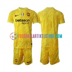 Inter Mailand Auswärtsausrüstung Torwart 2024-2025 Kinder Set(Trikot und Hose) S/S