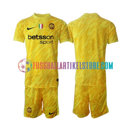 Inter Mailand Auswärtsausrüstung Torwart 2024-2025 Kinder Set(Trikot und Hose) S/S