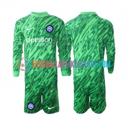 Inter Mailand Heimausrüstung Torwart 2024-2025 Kinder Set(Trikot und Hose) L/S