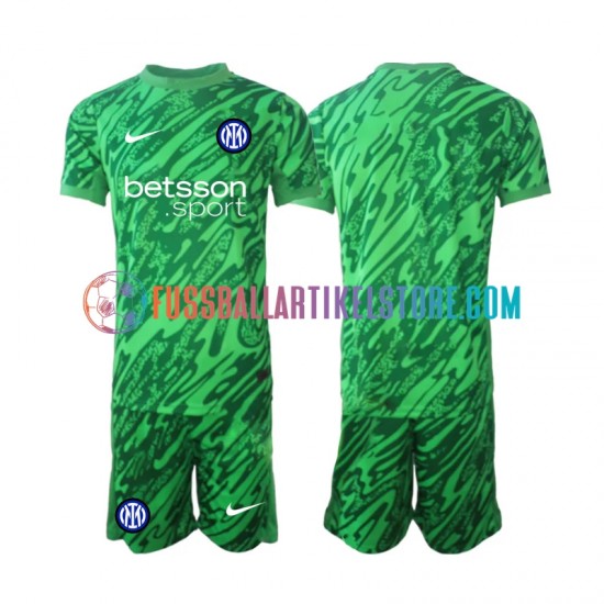 Inter Mailand Heimausrüstung Torwart 2024-2025 Kinder Set(Trikot und Hose) S/S