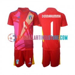Italien Ausweichausrüstung Torwart Donnarumma 1 Euro 2024 Kinder Set(Trikot und Hose) S/S