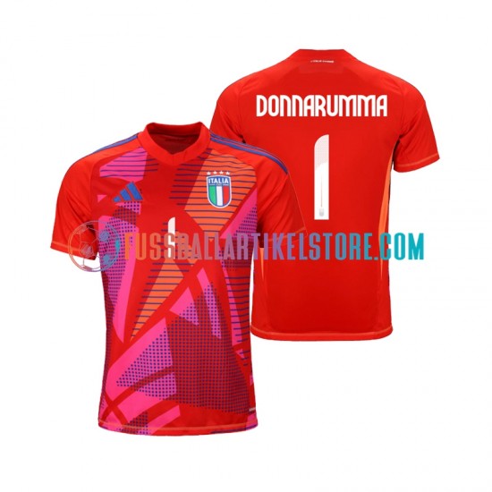 Italien Ausweichausrüstung Torwart Gianluigi Donnarumma 1 Euro 2024 Herren Trikot Rot S/S