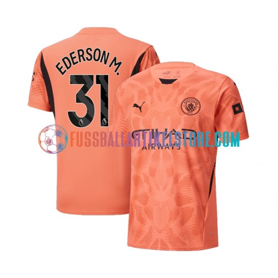 Manchester City Auswärtsausrüstung Torwart Ederson Moraes 31 2024-2025 Herren Trikot S/S