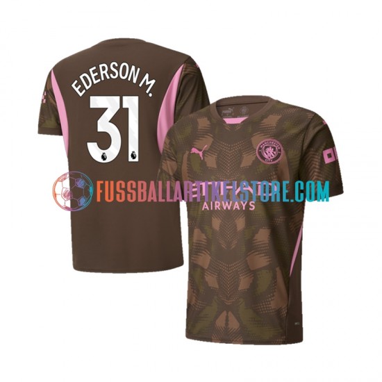 Manchester City Heimausrüstung Torwart Ederson Moraes 31 2024-2025 Herren Trikot S/S