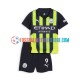 Manchester City Auswärtsausrüstung Haaland 9 2024-2025 Kinder Set(Trikot und Hose) S/S