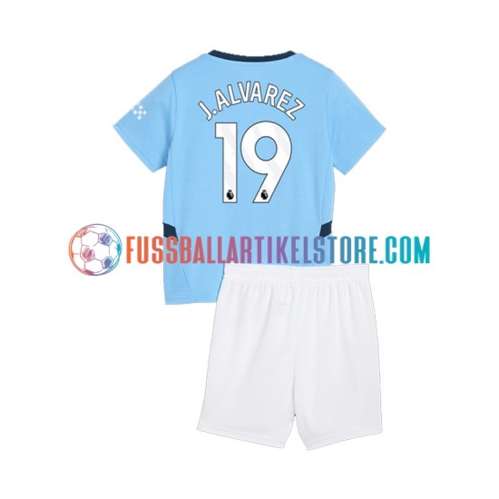 Manchester City Heimausrüstung Julian Alvarez 19 2024-2025 Kinder Set(Trikot und Hose) S/S