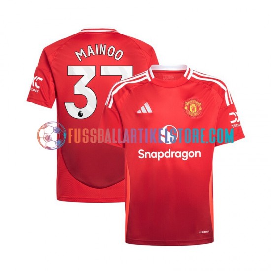 Manchester United Heimausrüstung Kobbie Mainoo 37 2024-2025 Herren Trikot Rot S/S