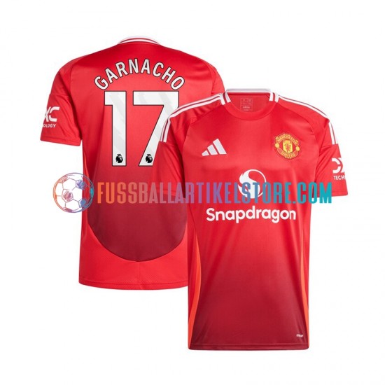 Manchester United Heimausrüstung Alejandro Garnacho 17 2024-2025 Herren Trikot Rot S/S