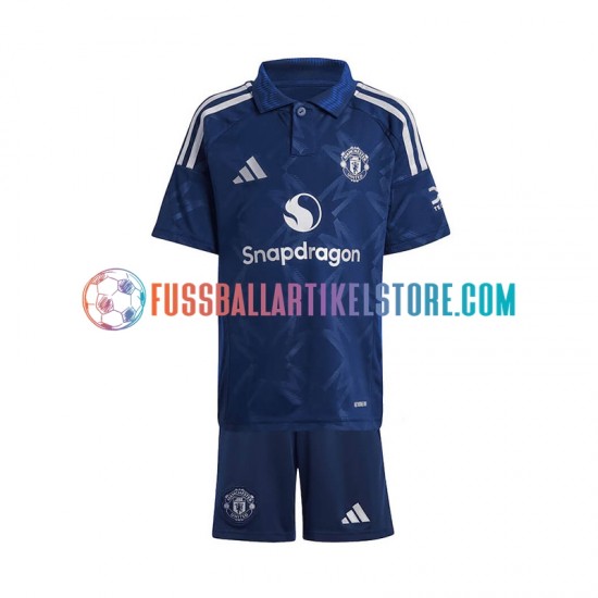 Manchester United Auswärtsausrüstung 2024-2025 Kinder Set(Trikot und Hose) Rot S/S