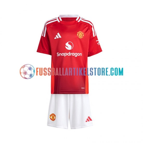 Manchester United Heimausrüstung 2024-2025 Kinder Set(Trikot und Hose) Rot S/S