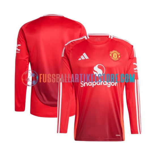 Manchester United Heimausrüstung 2024-2025 Herren Trikot Rot L/S