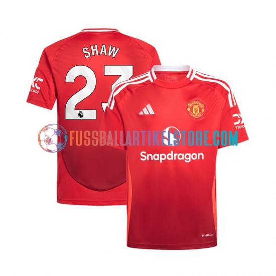 Manchester United Heimausrüstung Luke Shaw 23 2024-2025 Herren Trikot Rot S/S