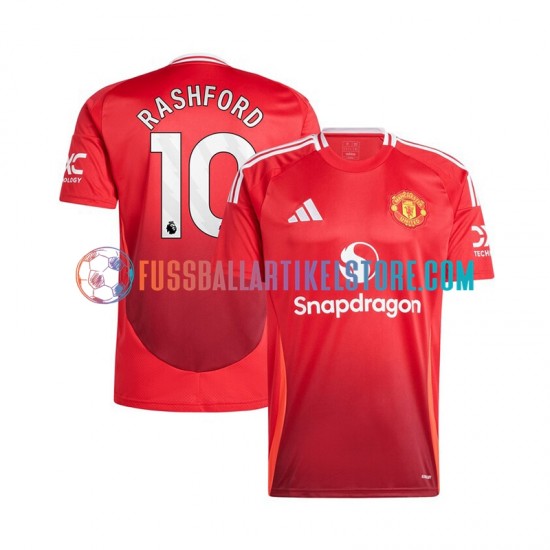 Manchester United Heimausrüstung Marcus Rashford 10 2024-2025 Herren Trikot Rot S/S