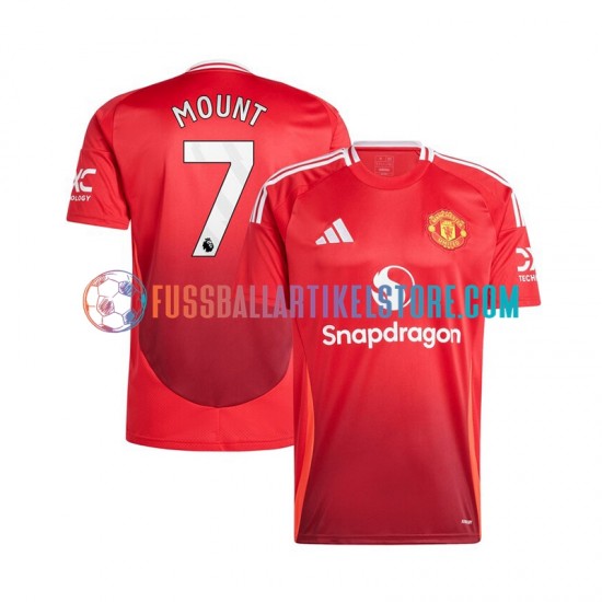 Manchester United Heimausrüstung Mason Mount 7 2024-2025 Herren Trikot Rot S/S