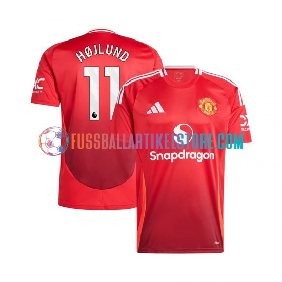 Manchester United Heimausrüstung Rasmus Hojlund 11 2024-2025 Herren Trikot Rot S/S