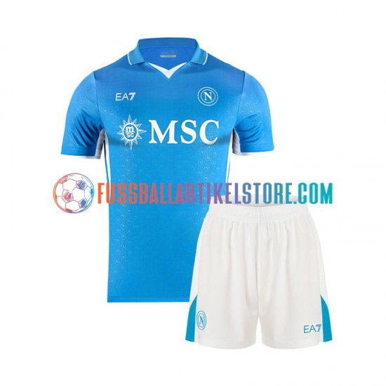 SSC Neapel Heimausrüstung 2024-2025 Kinder Set(Trikot und Hose) S/S