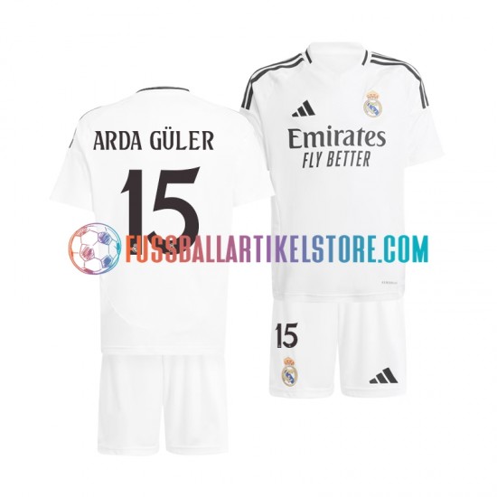 Real Madrid Heimausrüstung Arda Guler 15 2024-2025 Kinder Set(Trikot und Hose) S/S