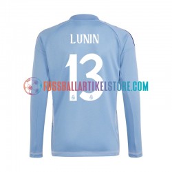 Real Madrid Heimausrüstung Torwart Andriy Lunin 13 2024-2025 Herren Trikot Blau L/S