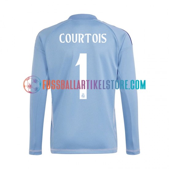 Real Madrid Heimausrüstung Torwart Thibaut Courtois 1 2024-2025 Herren Trikot Blau L/S