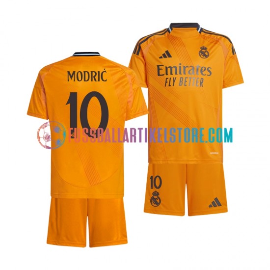 Real Madrid Auswärtsausrüstung Modrić 10 2024-2025 Kinder Set(Trikot und Hose) S/S