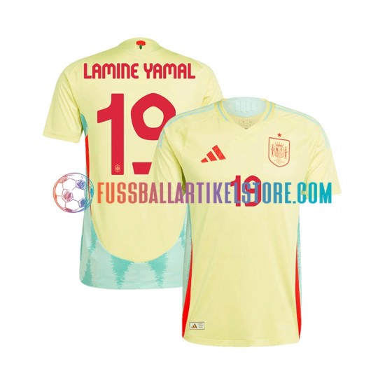 Spanien Auswärtsausrüstung LAMINE YAMAL 19 Euro 2024 Herren Trikot S/S