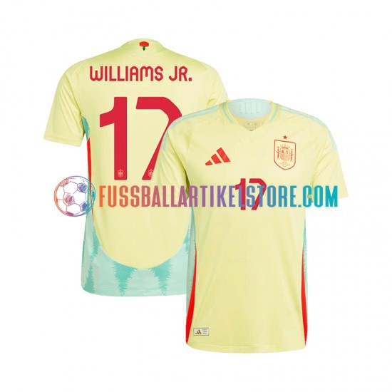 Spanien Auswärtsausrüstung WILLIAMS JR 17 Euro 2024 Herren Trikot S/S