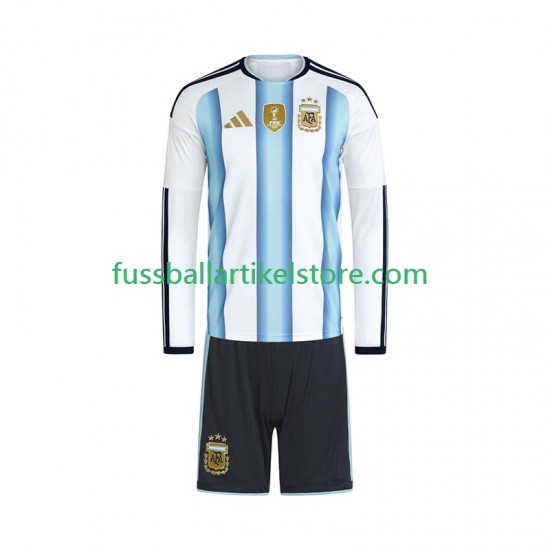 Argentinien Heimausrüstung World Cup 2026 Kinder Set(Trikot und Hose) L/S