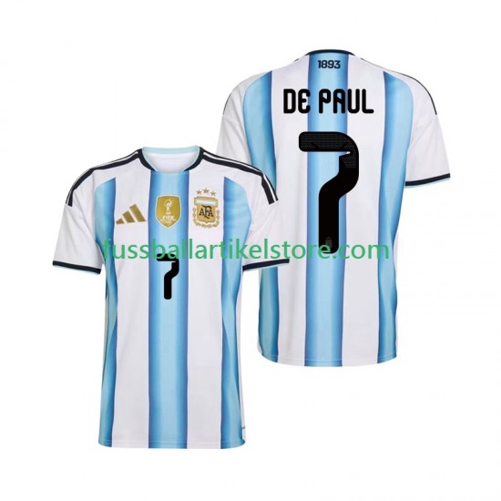 Argentinien Heimausrüstung Rodrigo De Paul 7 World Cup 2026 Herren Trikot S/S