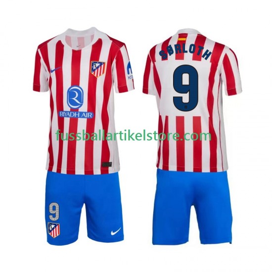 Atlético Madrid Heimausrüstung Alexander Sorloth 9 2025-2026 Kinder Set(Trikot und Hose) S/S