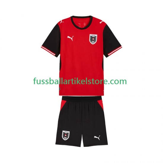 Österreich Heimausrüstung World Cup 2026 Kinder Set(Trikot und Hose) S/S
