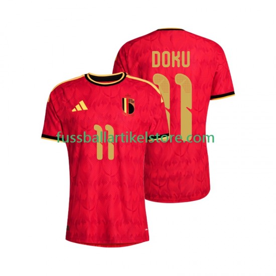 Belgien Heimausrüstung Jeremy Doku 11 World Cup 2026 Herren Trikot S/S
