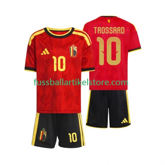 Belgien Heimausrüstung Leandro Trossard 10 World Cup 2026 Kinder Set(Trikot und Hose) S/S