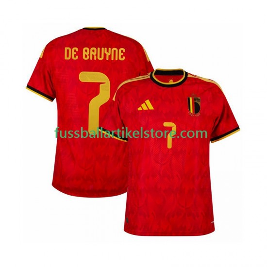 Belgien Heimausrüstung de bruyne 7 World Cup 2026 Herren Trikot S/S