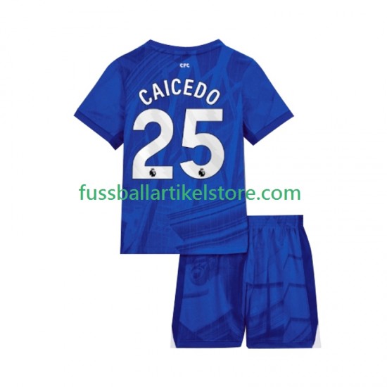 Chelsea Heimausrüstung Moises Caicedo 25 2025-2026 Kinder Set(Trikot und Hose) S/S