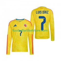Kolumbien Heimausrüstung Luis Diaz 7 World Cup 2026 Herren Trikot L/S