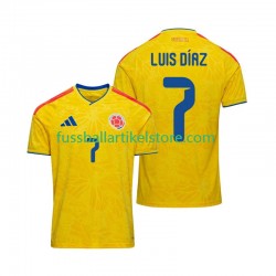 Kolumbien Heimausrüstung Luis Diaz 7 World Cup 2026 Herren Trikot S/S