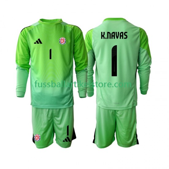 Costa Rica Heimausrüstung Torwart Keylor Navas 1 2025 Kinder Set(Trikot und Hose) L/S