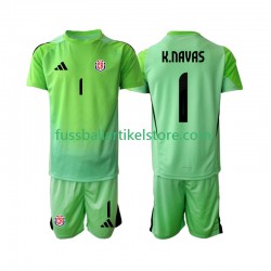 Costa Rica Heimausrüstung Torwart Keylor Navas 1 2025 Kinder Set(Trikot und Hose) S/S
